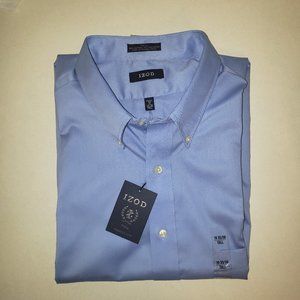 IZOD Men’s Blue Twill Dress Shirt 19 35/36 Tall NWT